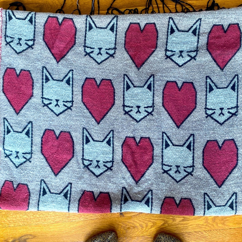 Fun h&m blanket scarf with cats!